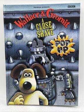 Vintage 1998 Wallace and Gromit: A Close Shave Pop-up Book BBC Hardcover Kids